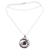 Garnet pendant necklace, 'Dragon's Gem' - Garnet and Sterling Silver Unisex Dragon Pendant Necklace (image 2e) thumbail