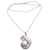 Cultured pearl pendant necklace, 'White Squirrel Orb' - White Cultured Pearl Squirrel Pendant Necklace from Bali thumbail