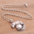 Cultured pearl pendant necklace, 'White Squirrel Orb' - White Cultured Pearl Squirrel Pendant Necklace from Bali (image 2c) thumbail