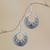 Amethyst dangle earrings, 'Violet Swirls' - Amethyst and Sterling Silver Dangle Earrings from Indonesia (image 2b) thumbail