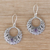 Amethyst dangle earrings, 'Violet Swirls' - Amethyst and Sterling Silver Dangle Earrings from Indonesia (image 2c) thumbail