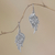 Sterling silver dangle earrings, 'Liberty Wings' - Sterling Silver Feathered Wings Dangle Earrings (image 2) thumbail