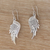 Sterling silver dangle earrings, 'Liberty Wings' - Sterling Silver Feathered Wings Dangle Earrings (image 2b) thumbail