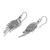 Sterling silver dangle earrings, 'Liberty Wings' - Sterling Silver Feathered Wings Dangle Earrings (image 2c) thumbail
