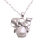 Cultured pearl pendant necklace, 'White Panther Moonlight' - Panther-Themed White Cultured Pearl Necklace from Bali thumbail