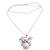 Cultured pearl pendant necklace, 'White Panther Moonlight' - Panther-Themed White Cultured Pearl Necklace from Bali (image 2e) thumbail