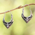 Sterling silver hoop earrings, 'Fine Blossoms' - Handmade Sterling Silver Hoop Earrings from Bali (image 2) thumbail