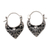 Sterling silver hoop earrings, 'Fine Blossoms' - Handmade Sterling Silver Hoop Earrings from Bali thumbail