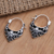 Sterling silver hoop earrings, 'Fine Blossoms' - Handmade Sterling Silver Hoop Earrings from Bali (image 2c) thumbail
