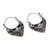 Sterling silver hoop earrings, 'Fine Blossoms' - Handmade Sterling Silver Hoop Earrings from Bali (image 2d) thumbail
