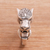Men's sterling silver ring, 'Tiger Hook' - Men's Sterling Silver Tiger Ring from Bali (image 2b) thumbail