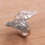 Sterling silver cocktail ring, 'Otherworldly Leaf' - Sterling Silver Leaf Cocktail Ring from Bali (image 2) thumbail