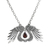 Garnet pendant necklace, 'Divine Angel' - Garnet Wing Pendant Necklace Crafted in Bali thumbail