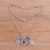 Garnet pendant necklace, 'Divine Angel' - Garnet Wing Pendant Necklace Crafted in Bali (image 2d) thumbail