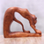 Wood sculpture, 'Ustrasana Kitty' - Suar Wood Sculpture of a Cat in Ustrasana Yoga Pose