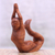 Wood sculpture, 'To the Sky Mermaid' - Suar Wood Sculpture of a Mermaid in a Yoga Pose from Bali thumbail