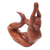Wood sculpture, 'To the Sky Mermaid' - Suar Wood Sculpture of a Mermaid in a Yoga Pose from Bali (image 2b) thumbail