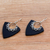 Sterling silver dangle earrings, 'Shooting Arrows' - Shooting Arrows Sterling Silver Lava Stone Dangle Earrings (image 2c) thumbail