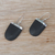 Sterling silver dangle earrings, 'Dark Empress' - Sterling Silver and Black Lava Stone Dangle Earrings (image 2b) thumbail