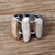Cultured pearl cocktail ring, 'Laut Queen' - Triple Cultured Pearl Sterling Silver Cocktail Ring (image 2b) thumbail