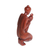 Holzskulptur - Handgeschnitzte Wunder-Mutterschaftsskulptur aus Suar-Holz für Neugeborene
