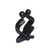 Wood sculpture, 'Timeless Love' - Hand-Carved Black Timeless Love Suar Wood Couple Sculpture (image 2b) thumbail