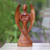 Wood sculpture, 'Baby Guardian' - Hand-Carved Suar Wood Baby Guardian Angel Sculpture (image 2b) thumbail