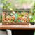 Reliefplatte aus Holz - Elefanten zwischen Bäumen, handgeschnitzte Reliefplatte aus Holz