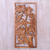 Wood relief panel, 'Songbird Friends' - Three Birds in Tree Hand Carved Wood Relief Panel from Bali (image 2b) thumbail