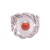 Carnelian cocktail ring, 'Bali Blessings' - Handcrafted Carnelian and Sterling Silver Leaf Cocktail Ring (image 2e) thumbail