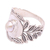 Cultured pearl cocktail ring, 'Leaf Caress' - Leaf Motif Cultured Pearl Cocktail Ring from Bali (image 2d) thumbail