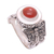 Carnelian cocktail ring, 'Butterfly Caress' - Butterfly Motif Carnelian Cocktail Ring from Bali (image 2d) thumbail