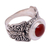 Carnelian cocktail ring, 'Butterfly Caress' - Butterfly Motif Carnelian Cocktail Ring from Bali (image 2f) thumbail