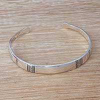 Sterling silver cuff bracelet, Honorable Gleam