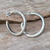 Sterling silver half-hoop earrings, 'Textured Hoops' - Braid Motif Sterling Silver Half-Hoop Earrings from Bali (image 2b) thumbail