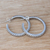 Sterling silver half-hoop earrings, 'Textured Hoops' - Braid Motif Sterling Silver Half-Hoop Earrings from Bali (image 2c) thumbail