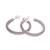 Sterling silver half-hoop earrings, 'Textured Hoops' - Braid Motif Sterling Silver Half-Hoop Earrings from Bali (image 2d) thumbail
