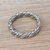 Sterling silver band ring, 'Magic Weave' - Weave Motif Sterling Silver Band Ring from Bali thumbail