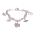 Sterling silver charm bracelet, 'Love and Bliss' - Peace Love and Bliss Sterling Silver Charm Bracelet (image 2d) thumbail