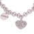 Sterling silver charm bracelet, 'Love and Bliss' - Peace Love and Bliss Sterling Silver Charm Bracelet