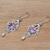 Multi-gemstone dangle earrings, 'Intricate Beauty' - Multi-Gemstone and Ornate Sterling Silver Dangle Earrings (image 2c) thumbail