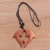 Wood pendant necklace, 'Brown Dolphin Duet' - Brown Wood Dolphin Pendant Necklace from Bali (image 2c) thumbail