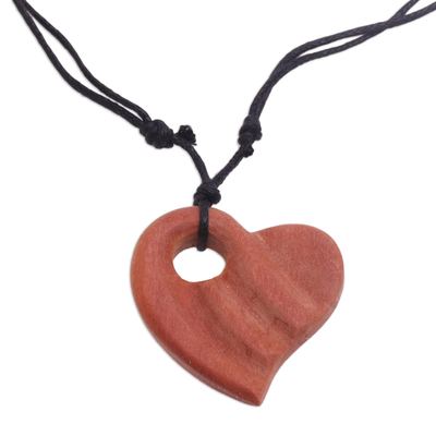 Amazon.com: Wood Heart Necklace Pendant, Handmade 5th Anniversary Gift for  Her Wooden Jewelry by GatewayAlpha Hand Carved in Desert Ironwood :  Handmade Products
