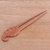 Wood hair pin, 'Bright Bay Leaf' - Leaf-Shaped Sawo Wood Hair Pin Crafted in Bali