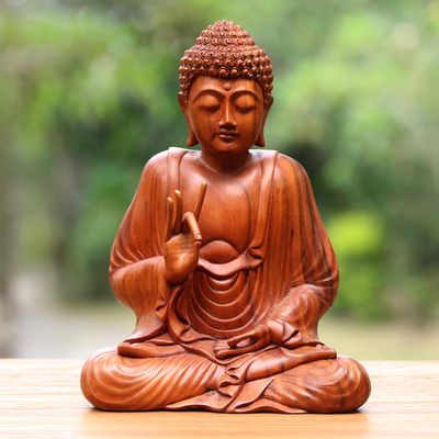 skulptur „Buddha im Lotus“. - 'Buddha im Lotus