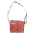 Leather messenger bag, 'Brown Traveler' - Adjustable Brown Leather Messenger Bag with Three Pockets