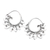 Sterling silver hoop earrings, 'Curling Tendrils' - Curling Sterling Silver Hoop Earrings from Bali