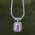 Amethyst pendant necklace, 'Buddha's Curl Memories' - Buddha's Curl Motif Amethyst Necklace from Bali thumbail