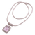 Amethyst pendant necklace, 'Buddha's Curl Memories' - Buddha's Curl Motif Amethyst Necklace from Bali (image 2d) thumbail