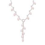 Cultured pearl pendant necklace, 'Bulan Beauty' - Cultured Pearl Link Pendant Necklace from Bali